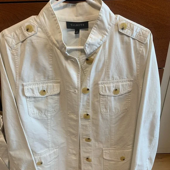 Talbots egg shell Utility safari Jacket - Picture 5 of 10